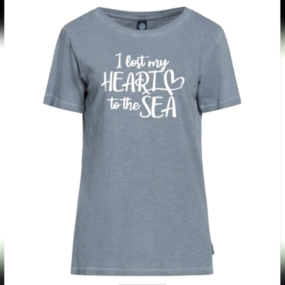 North Sails "I lost my heart to the Sea" Unisex Blue short sleeved t-shirt